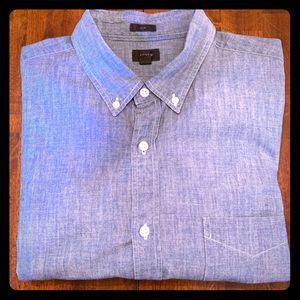 J. Crew slim indigo Japanese chambray shirt